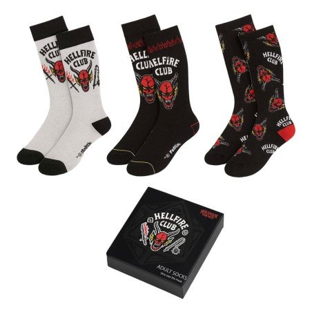 Stranger Things pack 3 paires de chaussettes 38-45 Hellfire Club | 8445484579406
