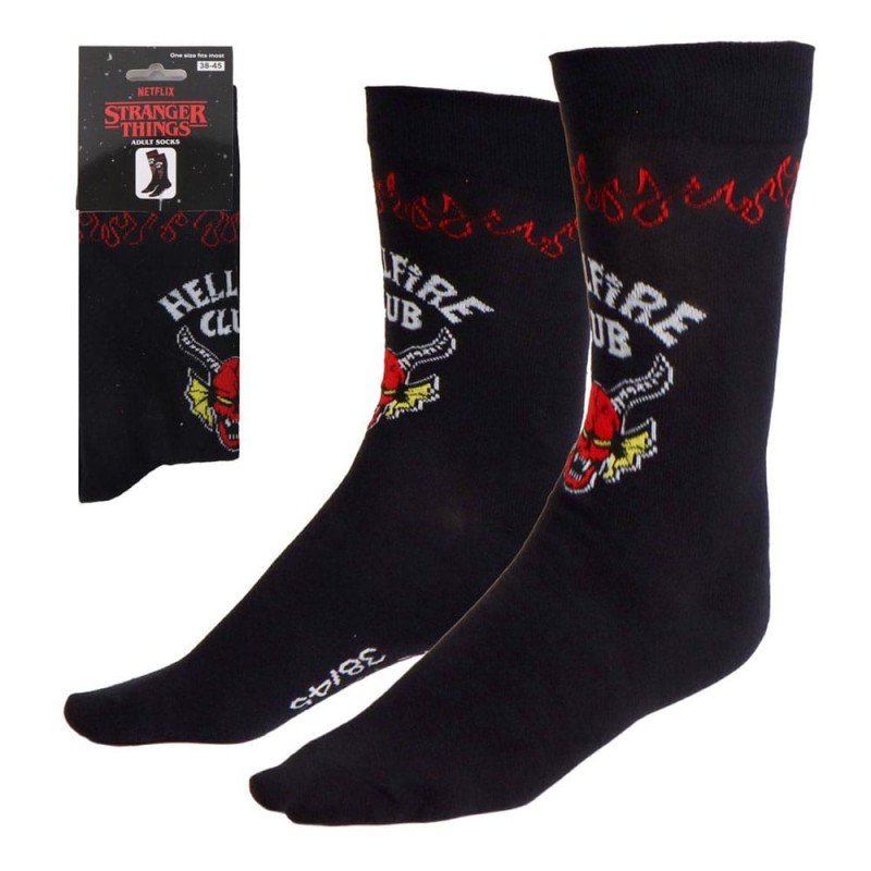 Stranger Things Socks Hellfire Club Black 38-45 | 8445484579451