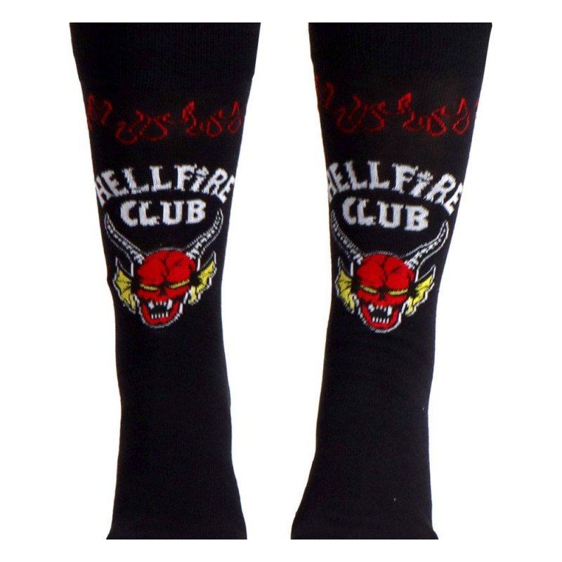 Stranger Things Socks Hellfire Club Black 38-45 | 8445484579451