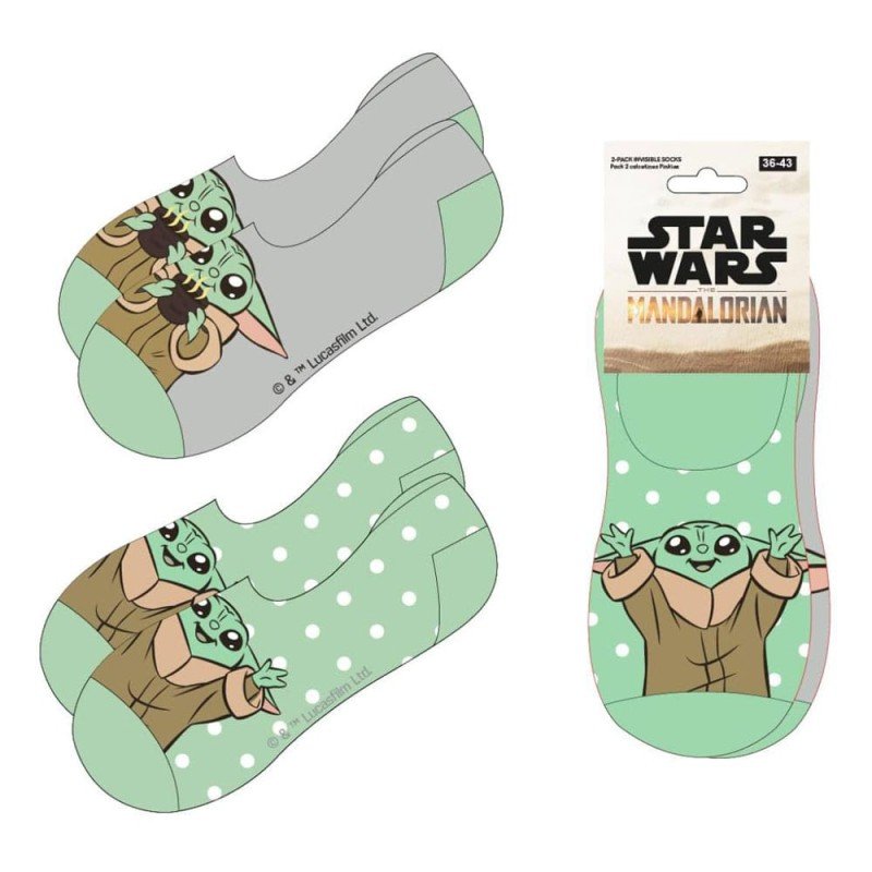 Star Wars: The Mandalorian no-show socks 2-packs 38-45 | 8445484593990