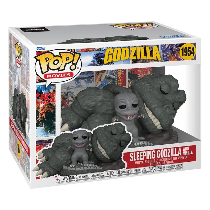 Godzilla Super Sized POP! Movies Vinyl Figure Sleeping Godzilla with Minilla 15 cm | 0889698865265