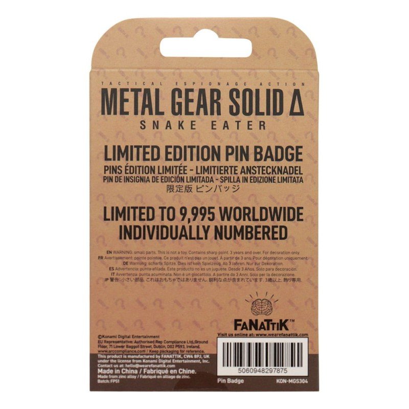 Metal Gear Solid Delta pin Fox Limited Edition | 5060948297875