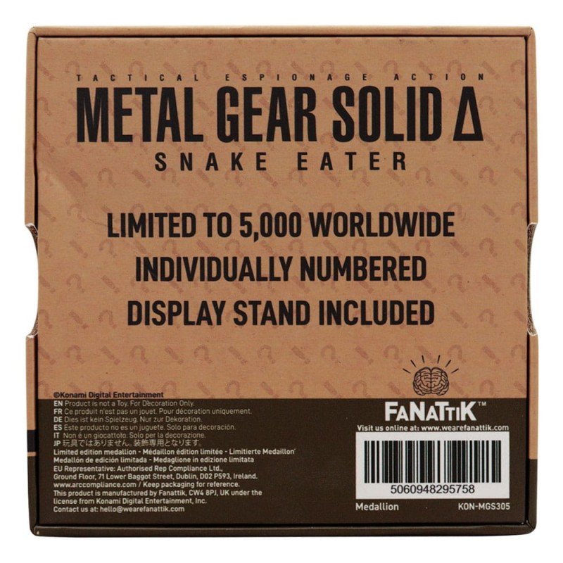 Metal Gear Solid Delta médaillon Cobra Unit Limited Edition | 5060948295758