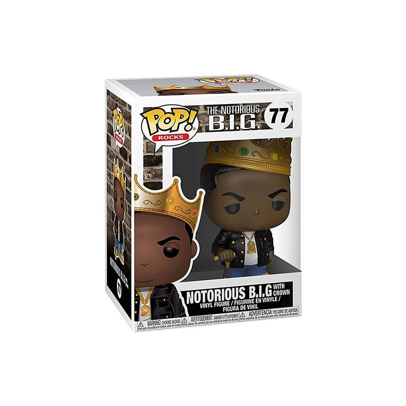 Notorious B.I.G. Figurine Funko POP! Rocks Vinyl Notorious B.I.G. with Crown 9 cm