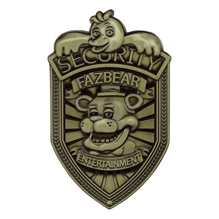 Five Nights at Freddy´s réplique Security Badge Antique Brass Edition | 5060948296885