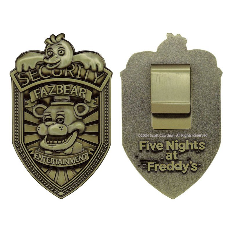 Five Nights at Freddy´s réplique Security Badge Antique Brass Edition | 5060948296885
