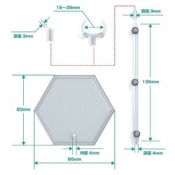 The Simple Stand Nendoroid More pack 3 socles pour figurines Hex Type | 4580590165281