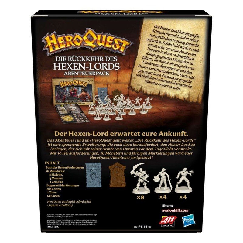 HeroQuest Board Game Expansion HeroQuest Die Rückkehr des Hexen-Lords Quest Pack german | 5010993938827