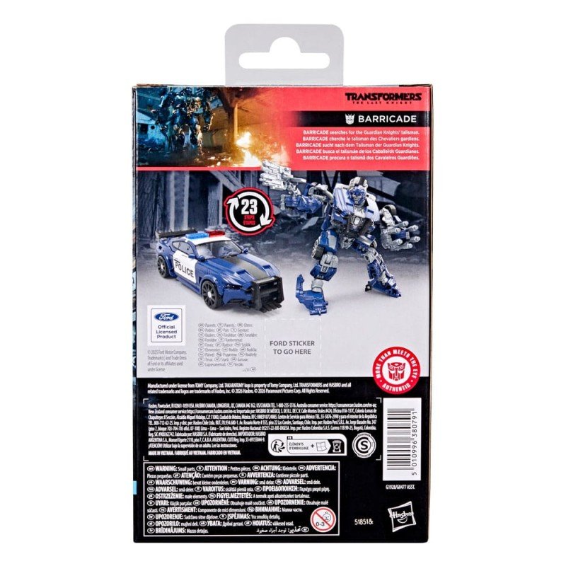 Transformers: The Last Knight Studio Series Deluxe Class Action Figure Barricade 11 cm | 5010996380791