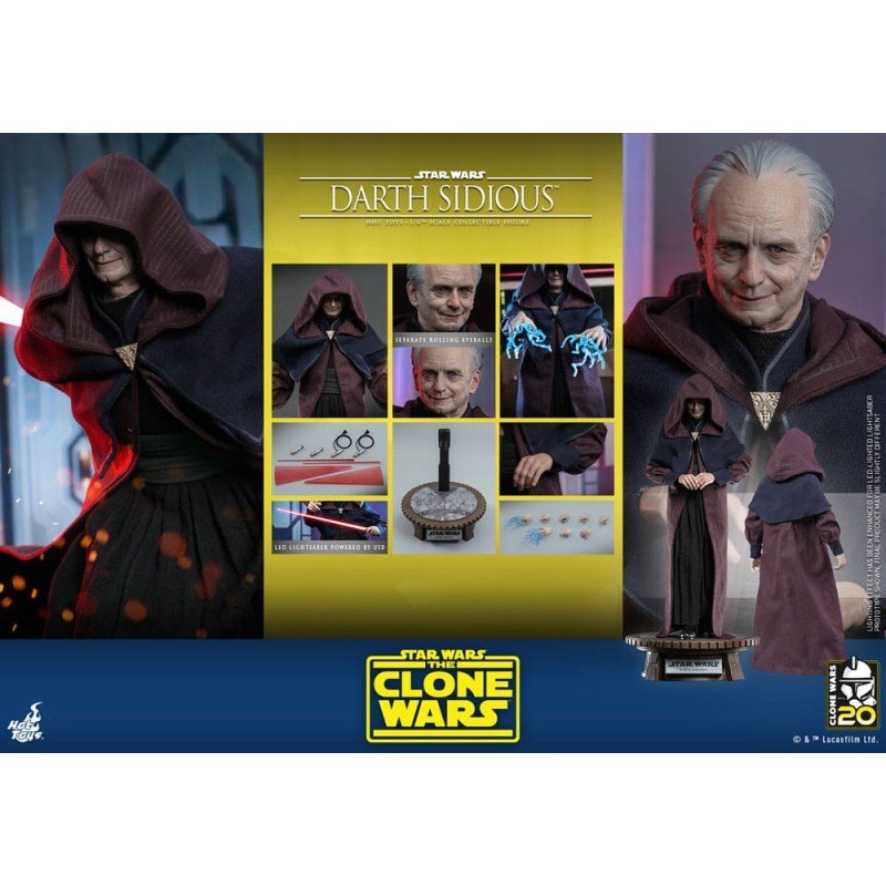 Star Wars: The Clone Wars Action Figure 1/6 Darth Sidious 29 cm | 4895228614513