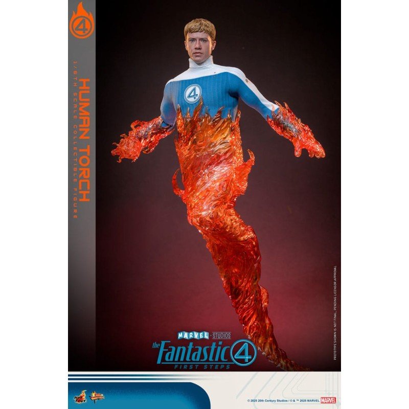 Les Quatre Fantastiques : Premiers pas figurine Movie Masterpiece 1/6 Human Torch 30 cm | 4895228622785