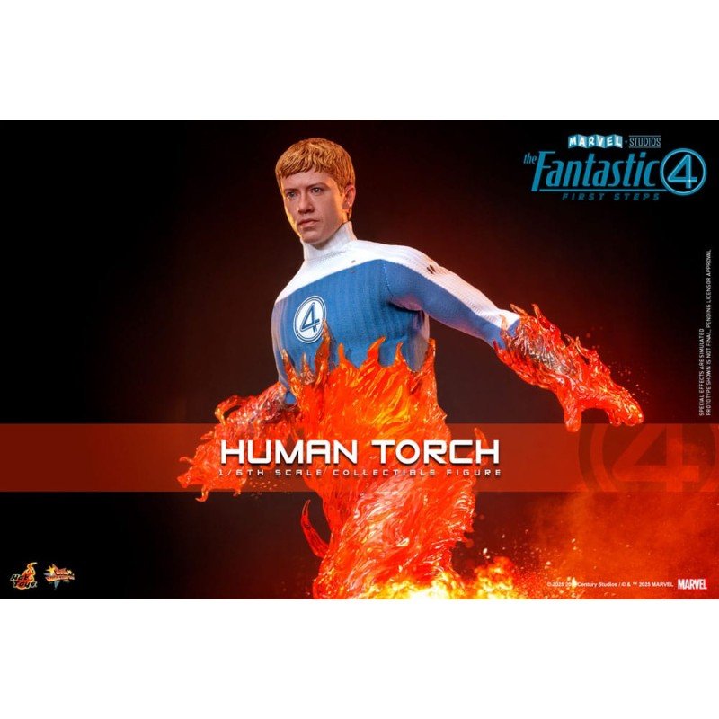 The Fantastic Four: First Steps Movie Masterpiece Action Figure 1/6 Human Torch 30 cm | 4895228622785