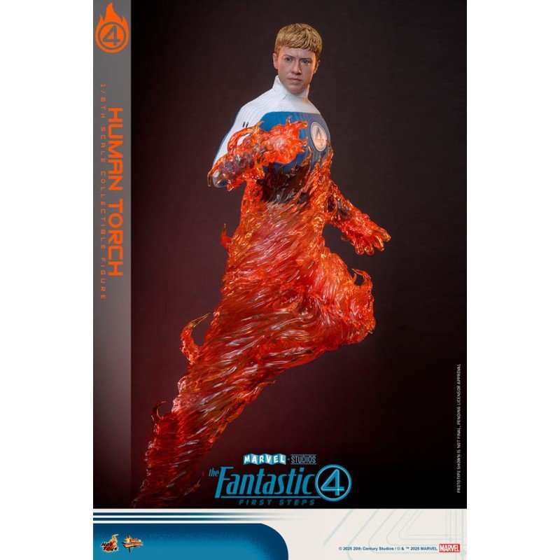 Les Quatre Fantastiques : Premiers pas figurine Movie Masterpiece 1/6 Human Torch 30 cm | 4895228622785