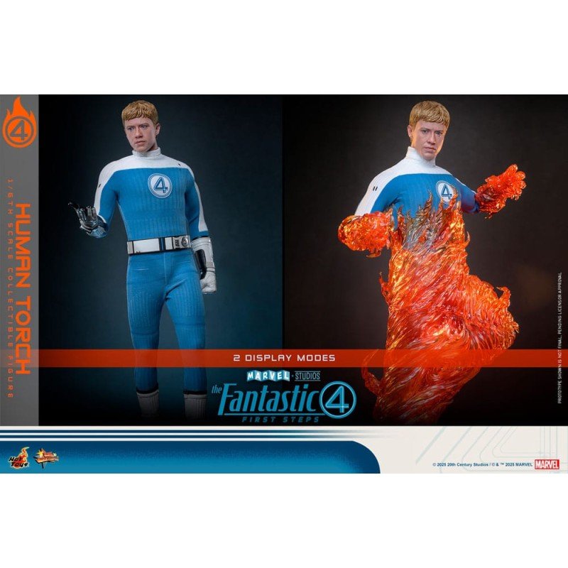 Les Quatre Fantastiques : Premiers pas figurine Movie Masterpiece 1/6 Human Torch 30 cm | 4895228622785