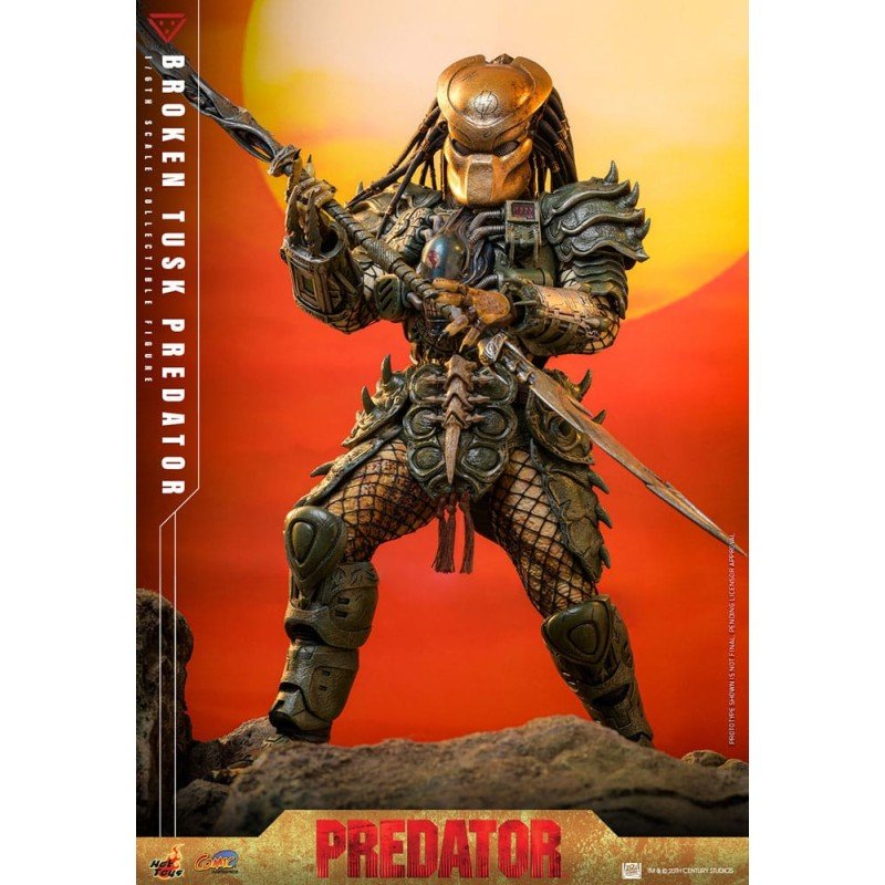 Alien vs. Predator Comic Masterpiece Action Figure 1/6 Broken Tusk Predator 35 cm | 4895228623423