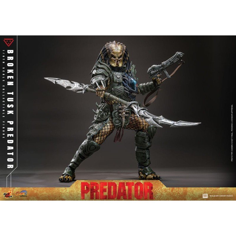 Alien vs. Predator Comic Masterpiece Action Figure 1/6 Broken Tusk Predator 35 cm | 4895228623423