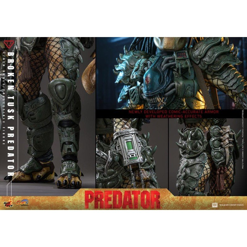 Alien vs. Predator Comic Masterpiece Action Figure 1/6 Broken Tusk Predator 35 cm | 4895228623423