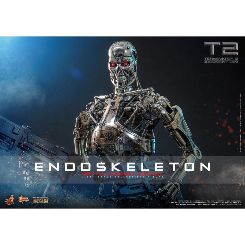Terminator 2: Judgment Day Movie Masterpiece Die-cast Action Figure 1/6 Endoskeleton (Battle Damaged Version) 31 cm | 4895228623454