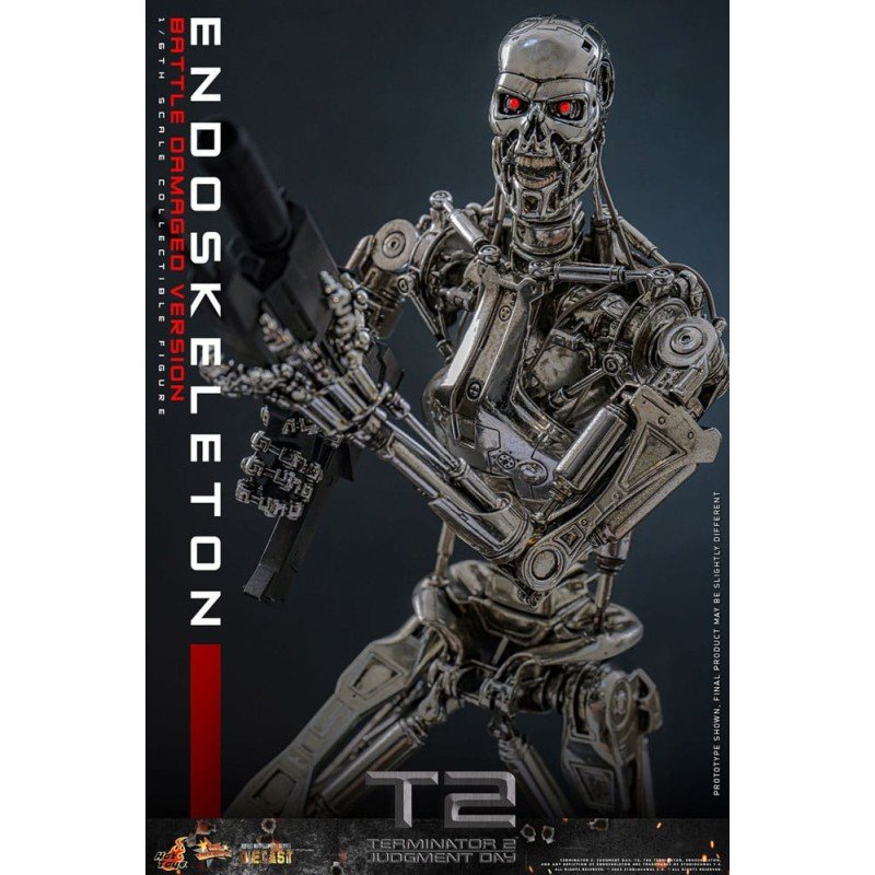 Terminator 2: Judgment Day Movie Masterpiece Die-cast Action Figure 1/6 Endoskeleton (Battle Damaged Version) 31 cm | 4895228623454