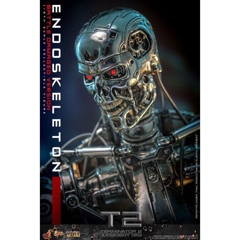 Terminator 2: Judgment Day Movie Masterpiece Die-cast Action Figure 1/6 Endoskeleton (Battle Damaged Version) 31 cm | 4895228623454