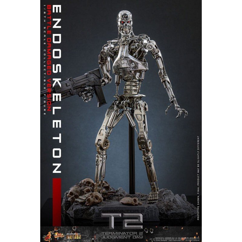Terminator 2: Judgment Day Movie Masterpiece Die-cast Action Figure 1/6 Endoskeleton (Battle Damaged Version) 31 cm | 4895228623454