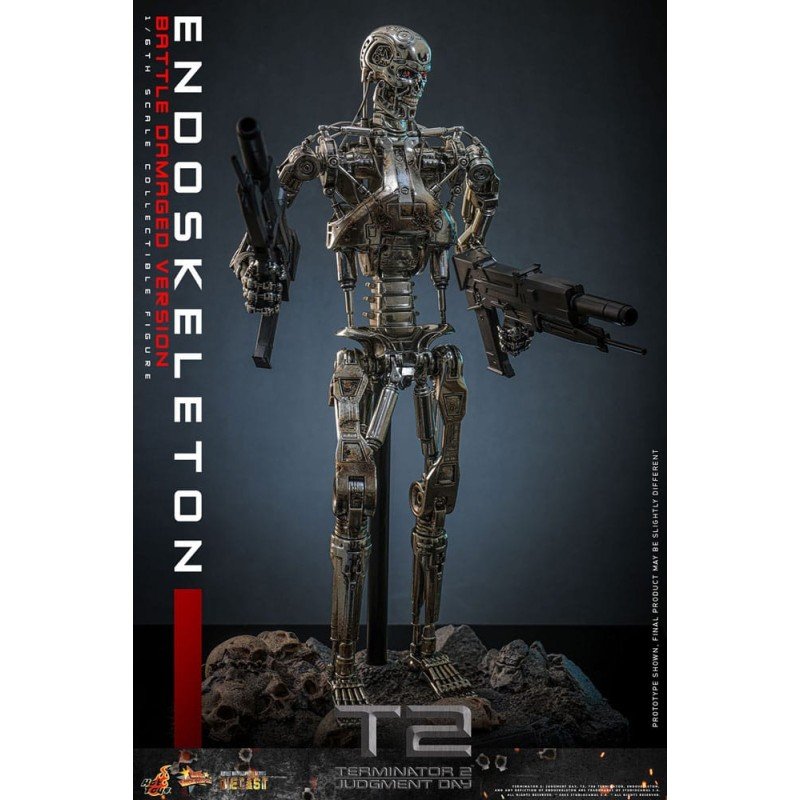 Terminator 2: Judgment Day Movie Masterpiece Die-cast Action Figure 1/6 Endoskeleton (Battle Damaged Version) 31 cm | 4895228623454