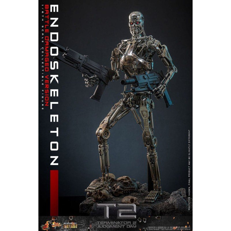 Terminator 2: Judgment Day Movie Masterpiece Die-cast Action Figure 1/6 Endoskeleton (Battle Damaged Version) 31 cm | 4895228623454