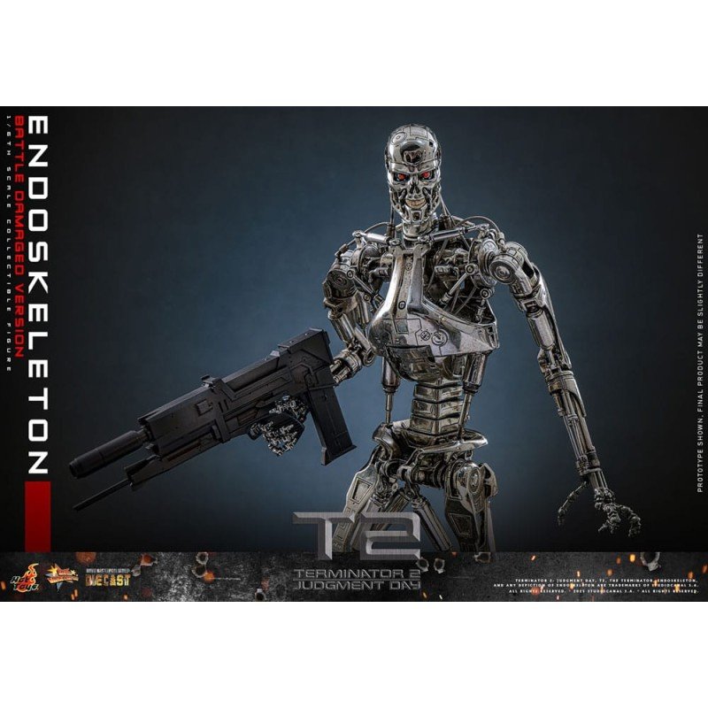 Terminator 2: Judgment Day Movie Masterpiece Die-cast Action Figure 1/6 Endoskeleton (Battle Damaged Version) 31 cm | 4895228623454