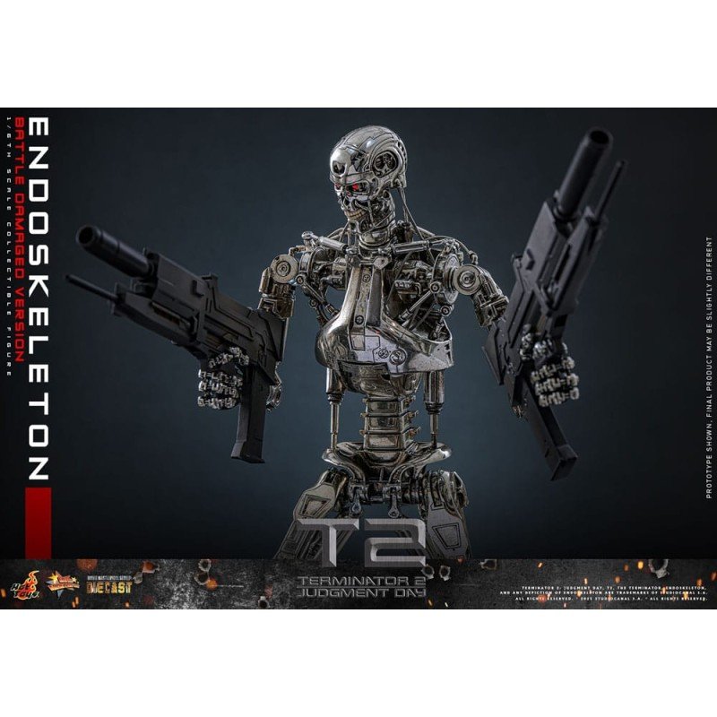 Terminator 2: Judgment Day Movie Masterpiece Die-cast Action Figure 1/6 Endoskeleton (Battle Damaged Version) 31 cm | 4895228623454