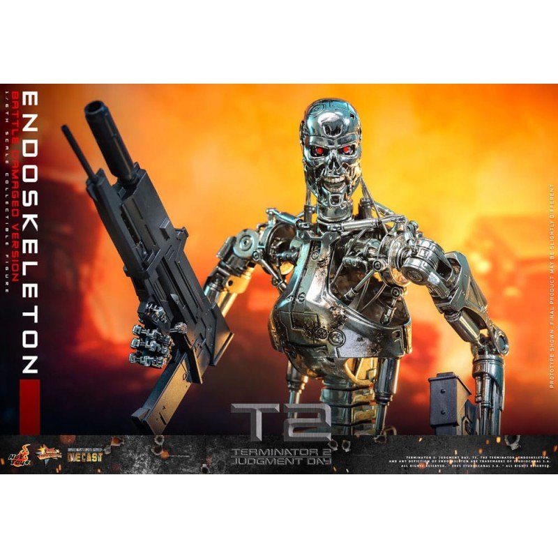 Terminator 2: Judgment Day Movie Masterpiece Die-cast Action Figure 1/6 Endoskeleton (Battle Damaged Version) 31 cm | 4895228623454