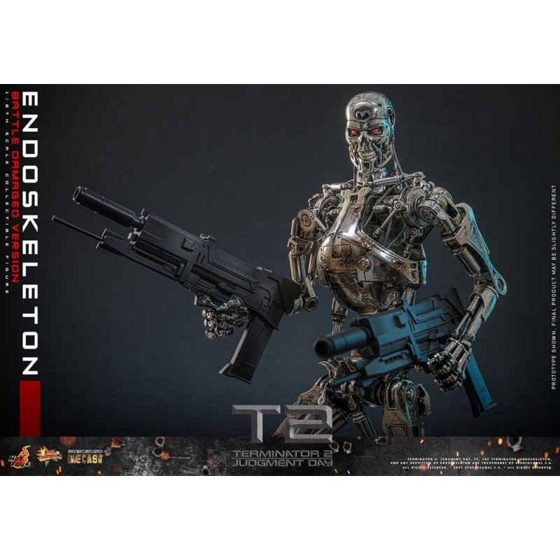 Terminator 2: Judgment Day Movie Masterpiece Die-cast Action Figure 1/6 Endoskeleton (Battle Damaged Version) 31 cm | 4895228623454