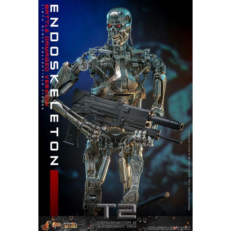 Terminator 2: Judgment Day Movie Masterpiece Die-cast Action Figure 1/6 Endoskeleton (Battle Damaged Version) 31 cm | 4895228623454