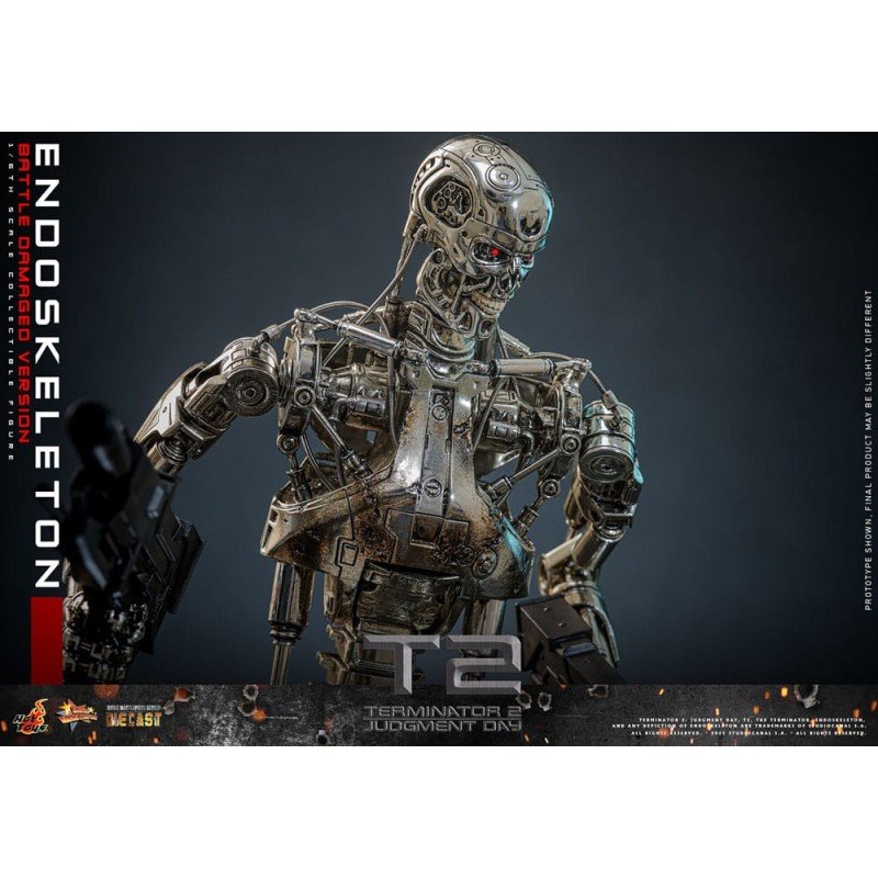 Terminator 2: Judgment Day Movie Masterpiece Die-cast Action Figure 1/6 Endoskeleton (Battle Damaged Version) 31 cm | 4895228623454