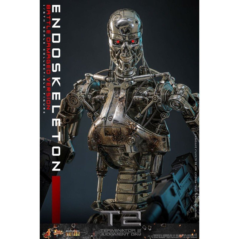 Terminator 2: Judgment Day Movie Masterpiece Die-cast Action Figure 1/6 Endoskeleton (Battle Damaged Version) 31 cm | 4895228623454