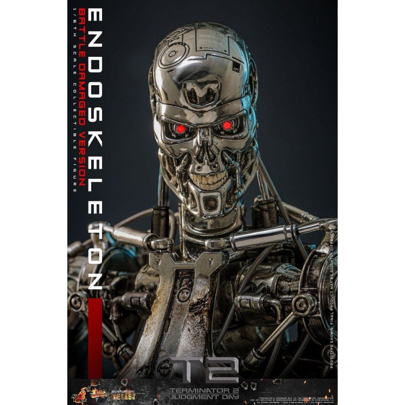 Terminator 2: Judgment Day Movie Masterpiece Die-cast Action Figure 1/6 Endoskeleton (Battle Damaged Version) 31 cm | 4895228623454