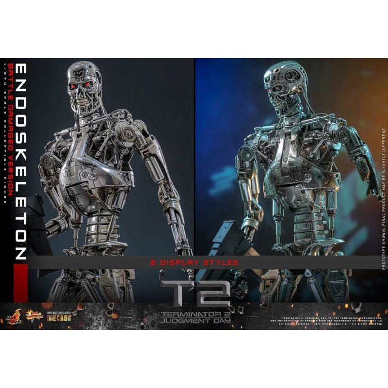 Terminator 2: Judgment Day Movie Masterpiece Die-cast Action Figure 1/6 Endoskeleton (Battle Damaged Version) 31 cm | 4895228623454