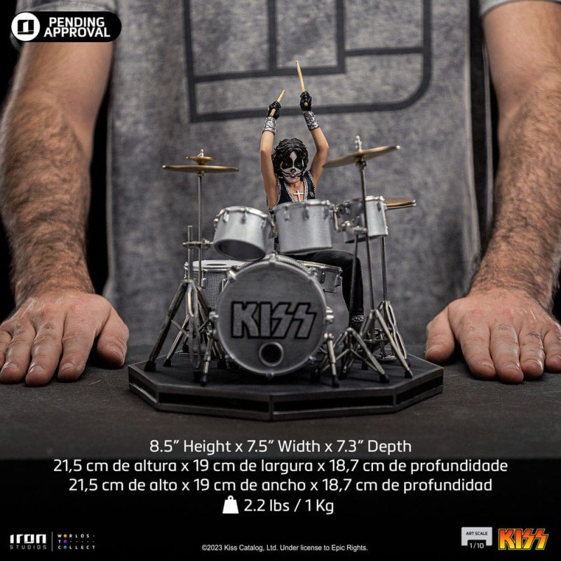 Kiss Art Scale Statue 1/10 Peter Criss Limited Edtition 22 cm | 0618231954476