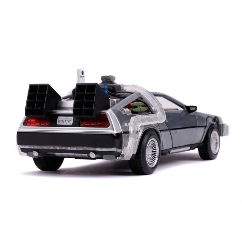 Retour vers le Futur II DeLorean Time Machine 1/24 métal Hollywood Rides | 4006333097997