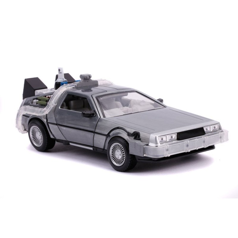 Retour vers le Futur II DeLorean Time Machine 1/24 métal Hollywood Rides | 4006333097997