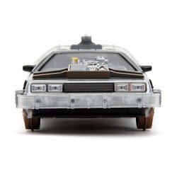 Retour vers le Futur III DeLorean Time Machine Railroad Wheels 1/24 métal Hollywood Rides | 4006333096402