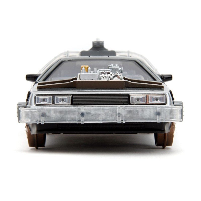Retour vers le Futur III DeLorean Time Machine Railroad Wheels 1/24 métal Hollywood Rides | 4006333096402