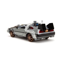 Retour vers le Futur III DeLorean Time Machine Railroad Wheels 1/24 métal Hollywood Rides | 4006333096402