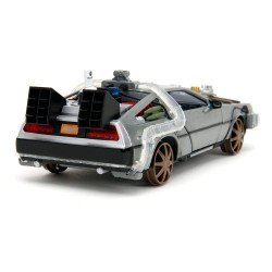 Retour vers le Futur III DeLorean Time Machine Railroad Wheels 1/24 métal Hollywood Rides | 4006333096402