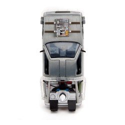 Retour vers le Futur III DeLorean Time Machine Railroad Wheels 1/24 métal Hollywood Rides | 4006333096402