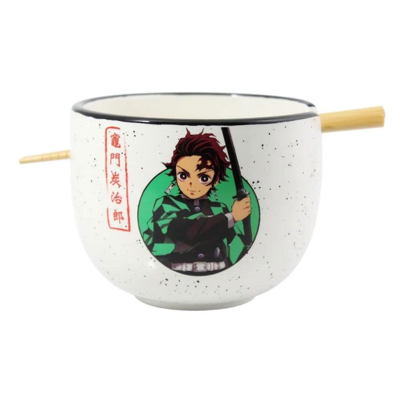 Demon Slayer bol à ramen avec baguettes Tanjiro 414 ml | 0841092151382