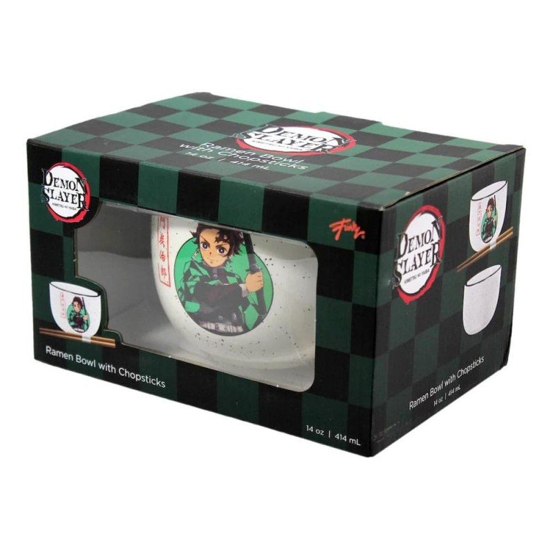 Demon Slayer bol à ramen avec baguettes Tanjiro 414 ml | 0841092151382