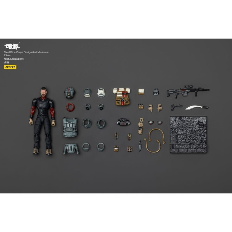 Steel Ride Corps Dark Source Action Figur Designated Marksman Ethan 7 cm | 6927054402328