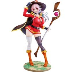 Super Sonico x Konosuba statuette PVC 1/7 Super Sonico Megumin collaboration Ver. 25 cm