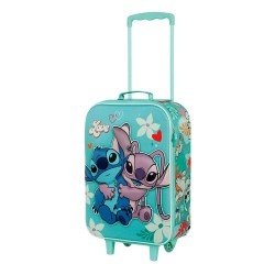 Lilo & Stitch trolley Valise Soft 3D Stitch Love Turquoise 52 cm 