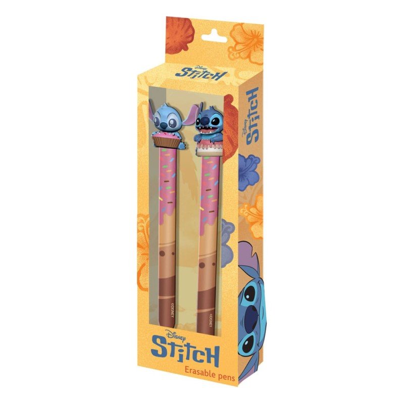 Lilo & Stitch pack 2 stylos à bille effaçabl à encre gel | 8445118086478